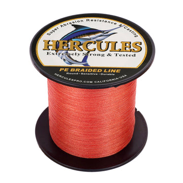 100M 109Yds Red 6lb-100lb HERCULES PE Braided Fishing Line 4 Strands